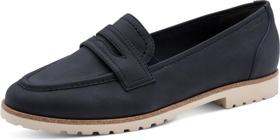 Tamaris Touchit damesslipper met blokhak 1-24239-42-8A5 Blauw