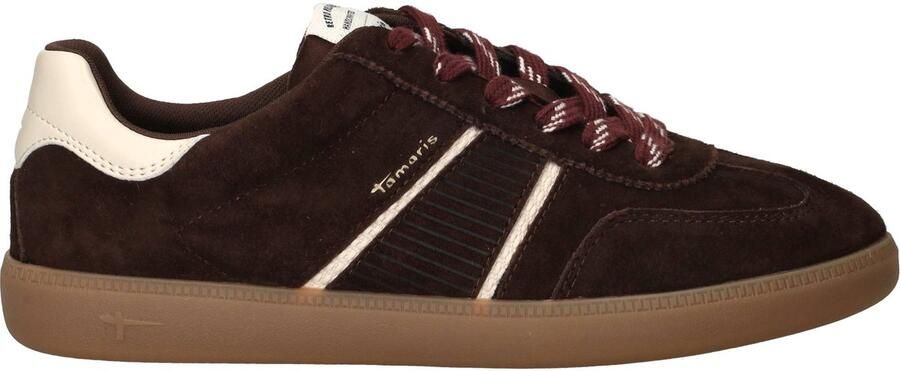 Tamaris Sneaker 1-23624-43-304 Dames Lage Damesschoenen Leer Donkerbruin - Foto 3