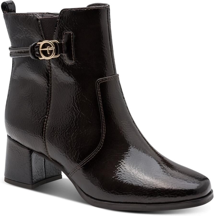 TAMARIS WIDE FIT Tamaris Comfort Essentials Dames Laarzen MOCCA PATENT