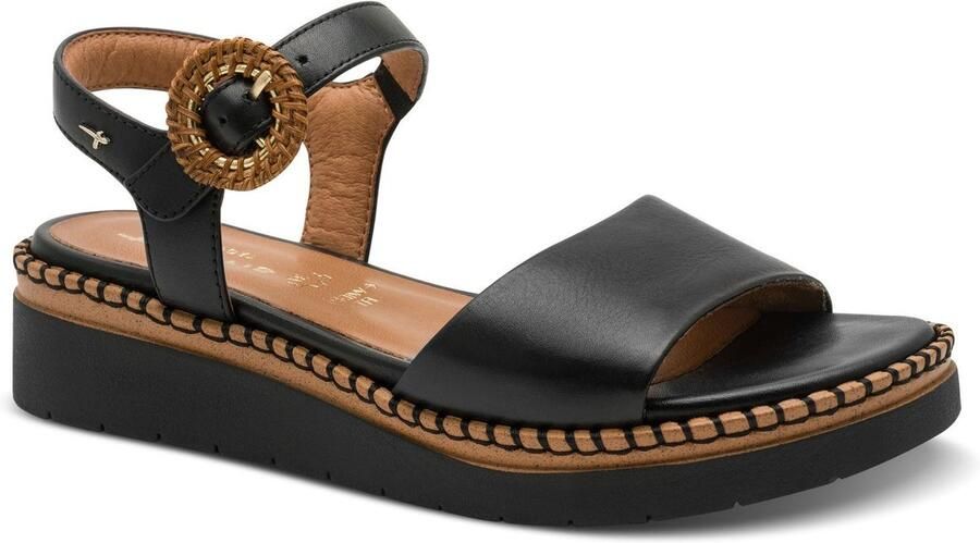 Tamaris Sandales en cuir Compensé Comfort