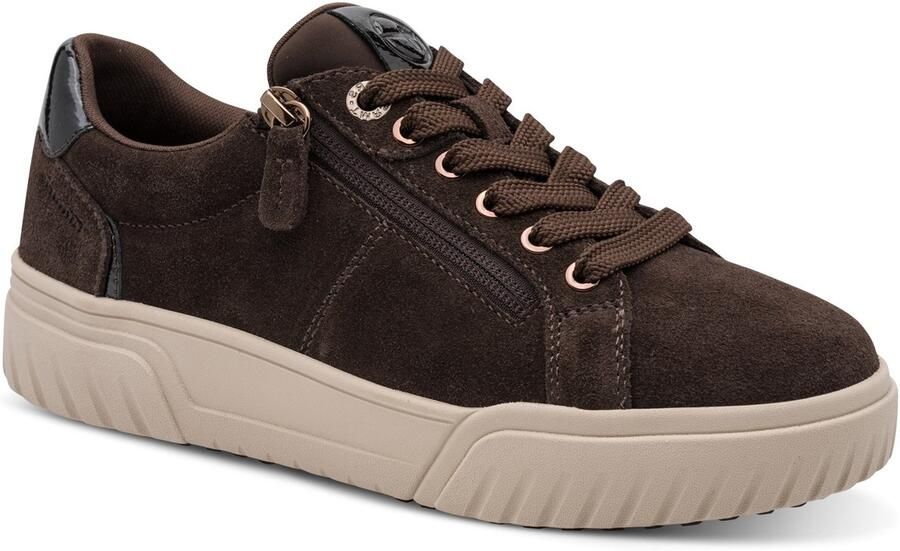 TAMARIS WIDE FIT Tamaris Comfort Essentials Dames Sneakers MOCCA SUEDE