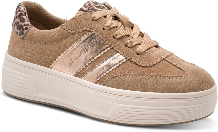 TAMARIS WIDE FIT Tamaris Comfort Essentials Dames Sneakers CAMEL SUEDE