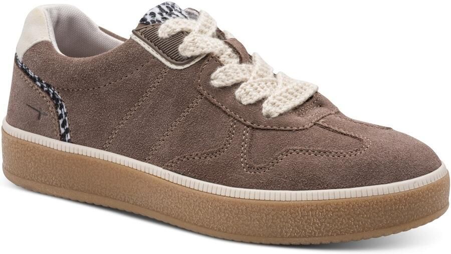 Tamaris Sneakers laag crème donkerbruin lichtgrijs zwart - Foto 2