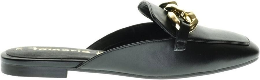 Tamaris Zwarte Trendy Aansteker Dames Met Gouden Buckle