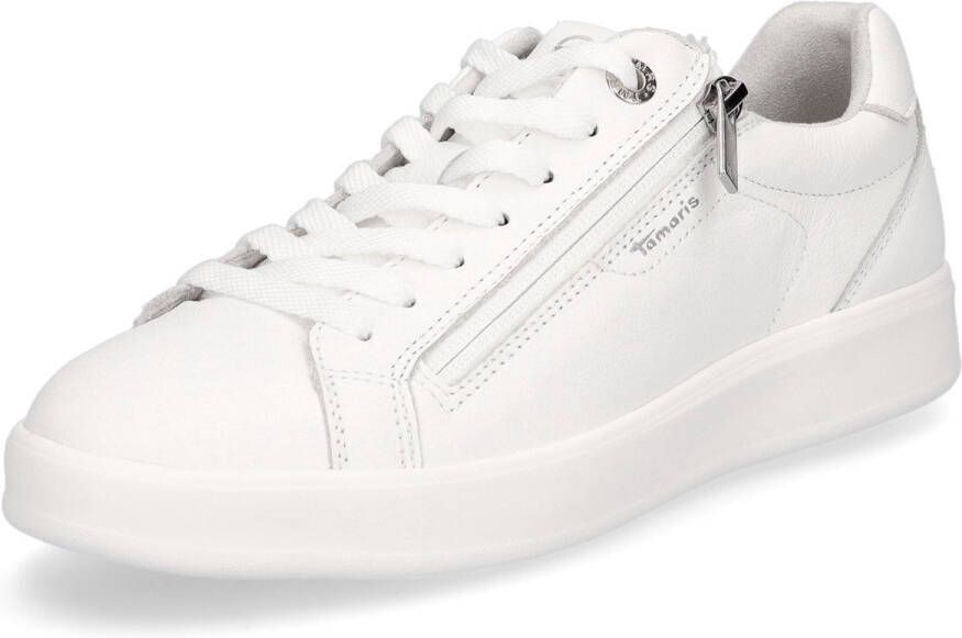 Tamaris Trainers 1-23709-44 100 Dames Lage Top Damesleer M2370944 Wit