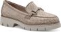 Tamaris Vegan geweven loafer met bruine accenten Beige Dames - Thumbnail 13
