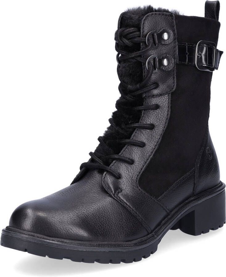 TAMARIS Enkellaarsje warme voering zwart