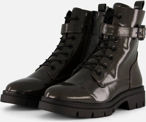 Tamaris Veterboots groen Lak