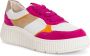 Tamaris Gestreepte Platform Sneakers in Roze Oranje Multicolor Dames - Thumbnail 4