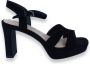Tamaris Zwarte Suède Sandalette met Enkelbandje Black Dames - Thumbnail 1