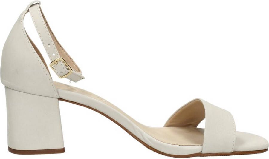 Tango | Brooklynn 15 a off white nubuck mule ankle strap covered heel sole