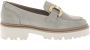 Chain Detail Bruin Tinten Bee Bold Loafers Instappers Dames Beige - Thumbnail 5