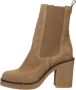 Tango Frida soft camel suede chelsea boot damesschoenen laarzen dames Camel schoenen camel laarzen Blokhak laarzen - Thumbnail 2