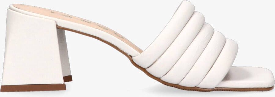 Tango | Laurel 1 a bone white leather mule covered heel sole