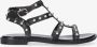 Tango | Mila 32 b black straps sandal studs black sole+studs - Thumbnail 2
