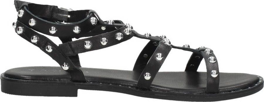 Tango | Mila 32 b black straps sandal studs black sole+studs - Foto 3