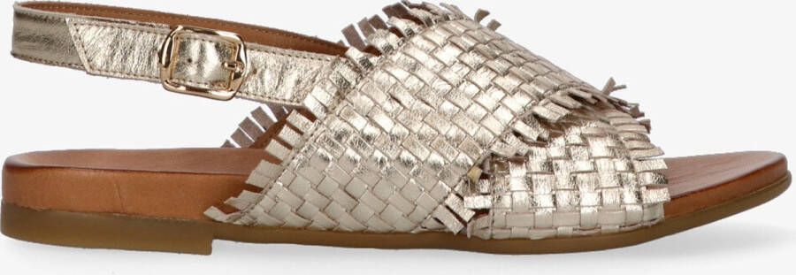 Tango | Mila 33 a platino gold cross sandal cognac sole - Foto 19