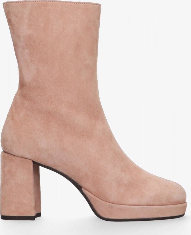 Tango | Nadine 5 c pink suede boot covered heel