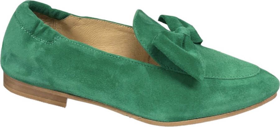 Tango Shoes Tango Nicolette 9d Green Kid Suede Loafer Dames loafer loafers Groen schoenen Groene loafer
