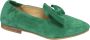 Tango Shoes Tango Nicolette 9d Green Kid Suede Loafer Dames loafer loafers Groene schoenen Groene loafer - Thumbnail 1