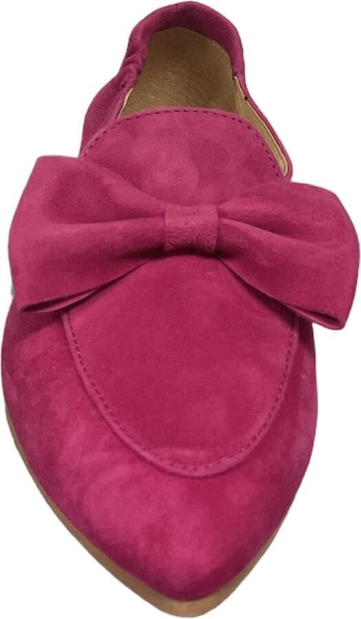 Tango Shoes Tango Nicolette 9C Pink Kid Suede Loafer Instappers roze strik schoenen Loafers Dames schoenen - Foto 2