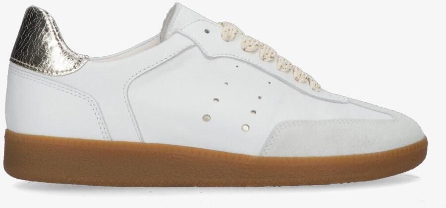 Tango bay 401 sneakers dames wit metalic suède