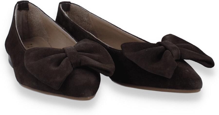 Tango Dames Ballerina Duna 3-p Dark Brown Suede Bruin