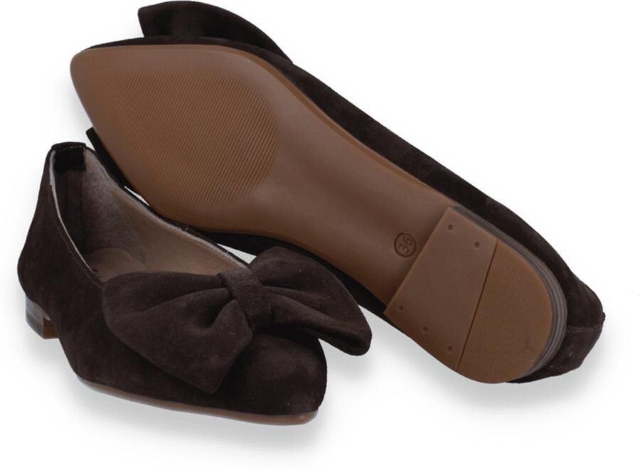 Tango Dames Ballerina Duna 3-p Dark Brown Suede Bruin
