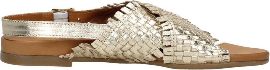 Tango | Mila 33 a platino gold cross sandal cognac sole - Foto 18