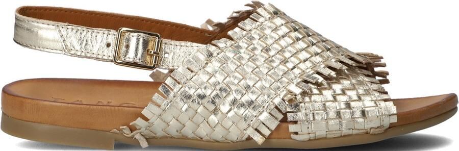 Tango | Mila 33 a platino gold cross sandal cognac sole - Foto 16