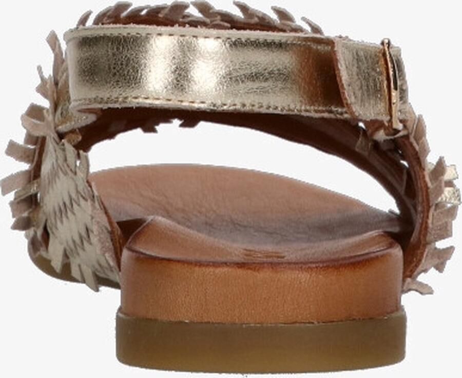 Tango | Mila 33 a platino gold cross sandal cognac sole - Foto 7