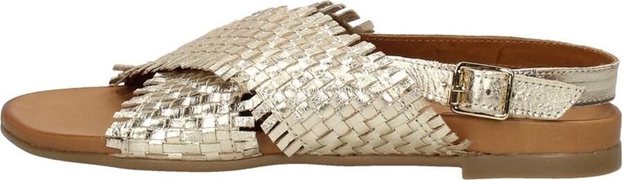 Tango | Mila 33 a platino gold cross sandal cognac sole - Foto 17