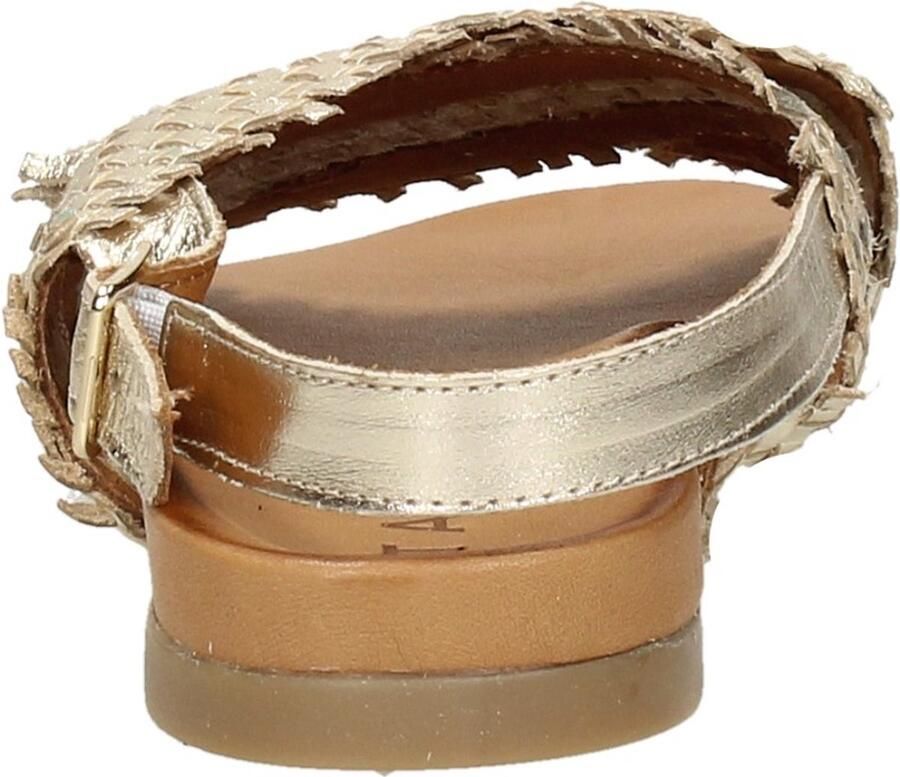 Tango | Mila 33 a platino gold cross sandal cognac sole - Foto 5