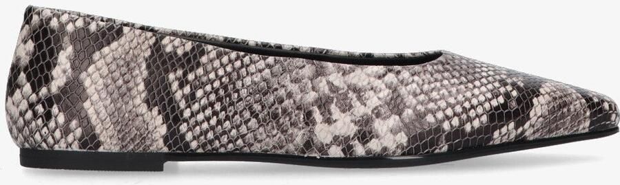 Tango rea ballerina's taupe leer met python print