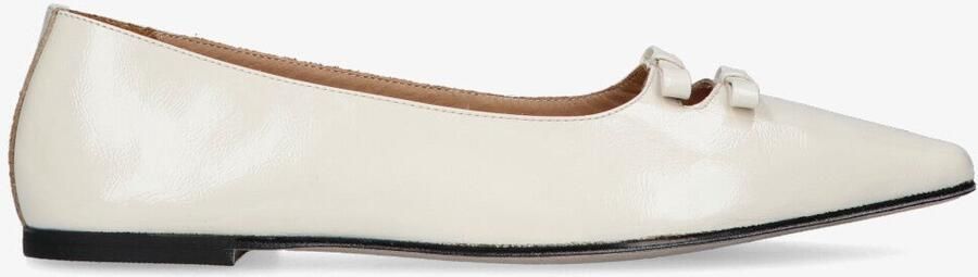 Tango rea bow ballerina's bone white patent leer