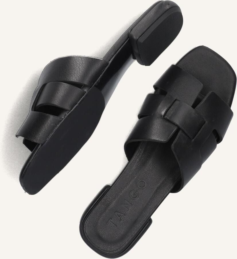 Tango Zwarte Leren Slippers Tyrsa 1 Black Dames - Foto 2