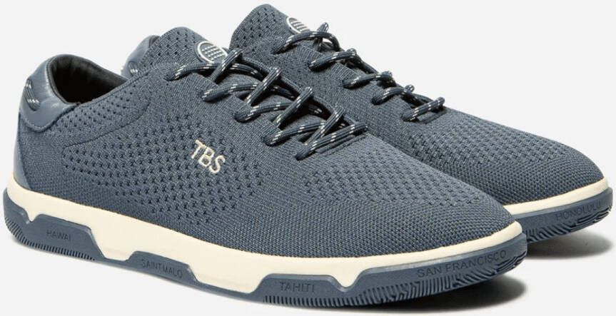 TBS Heren Sneaker Tennis Flyfknit Eco Pet Denim BLAUW