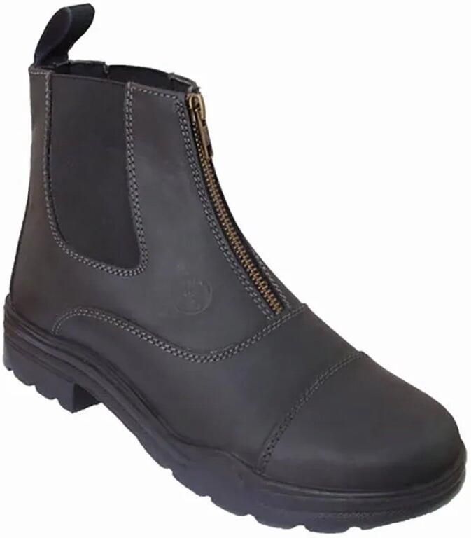 T.de.t Leoni Oil Coated Leather Rijlaarzen Zwart