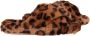 Ted Baker 257203 Alyna Printed Faux Fur Cross Over Slipper Q - Thumbnail 1