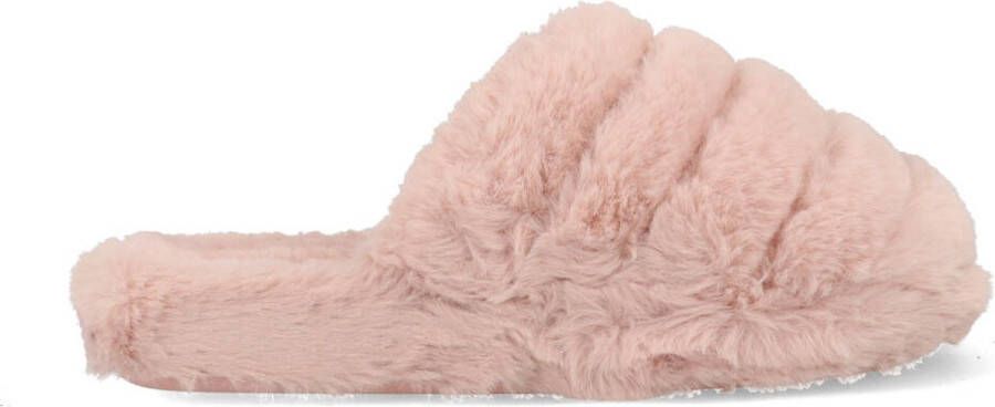 Ted Baker Slippers LOPSEY Faux Fur Mule Slipper in poeder roze