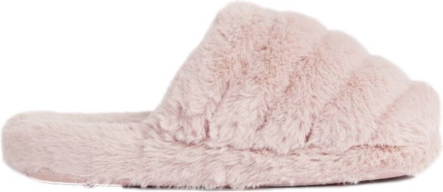 Ted Baker Slippers LOPSEY Faux Fur Mule Slipper in poeder roze