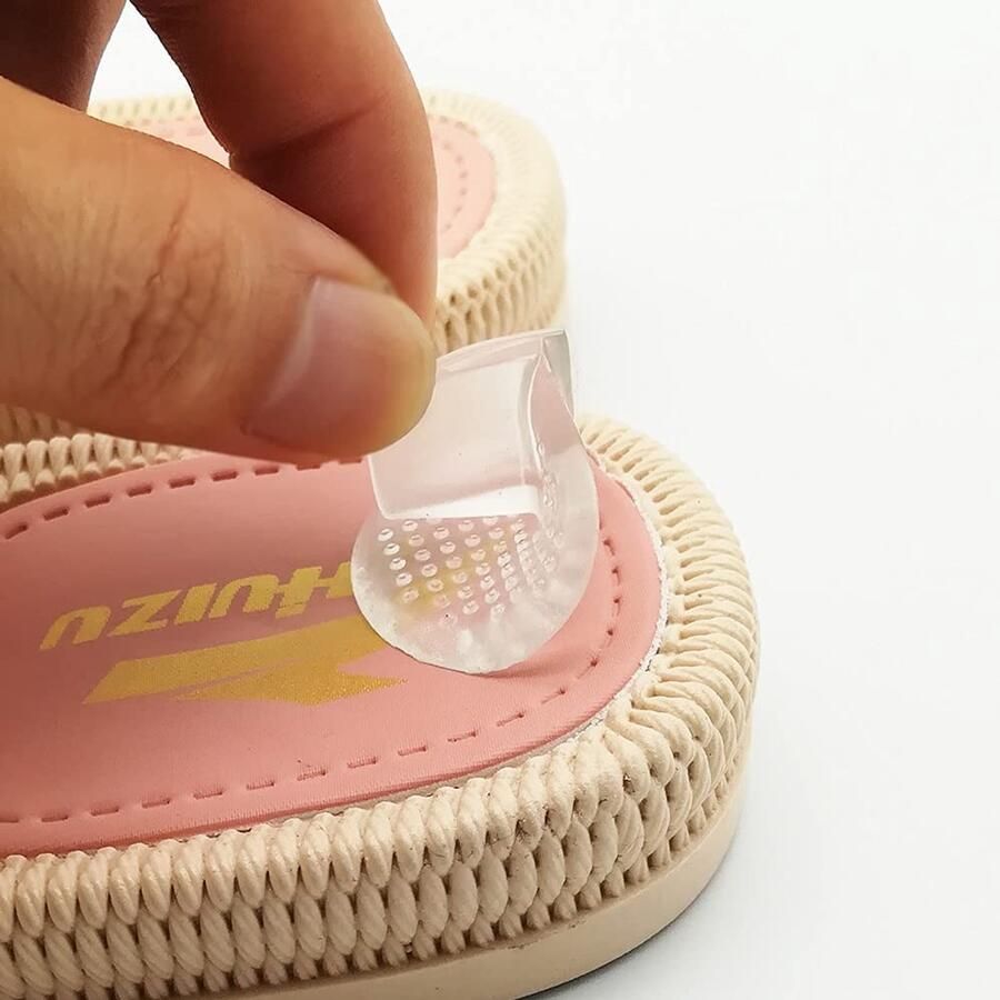 Teenslippers 6 Paar Siliconen Gel Antislip Transparant Teenbescherming Voetkussens Flip-flops