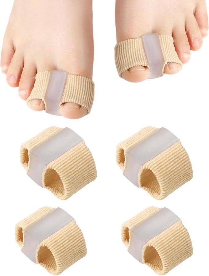Teenslippers met siliconen teenbeschermers voor hamertenen 2 paar