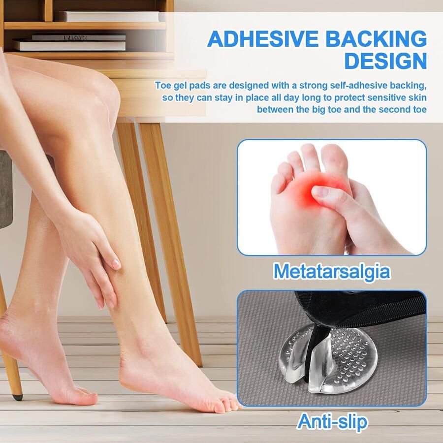 Teenslippers Transparant 6 Paar Antislip Voetkussen PU Materiaal Geschikt voor nen Flip-flops
