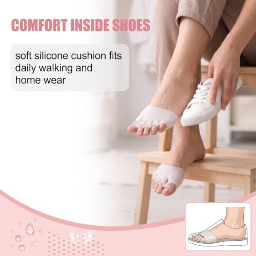 Teenslippers van siliconen Valguscorrector voor en Huidkleuren en wit