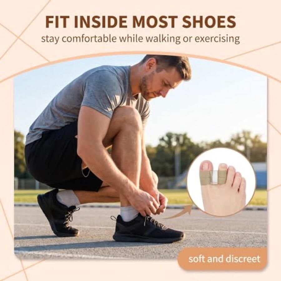 Teenslippers voor Hallux Valgus Zachte Gel Scheiders Huidkleurig