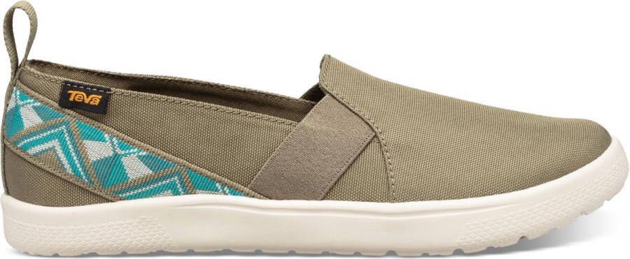Teva Instappers Vrouwen olijfgroen beige