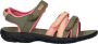 Teva sandalen olijfgroen roze Meisjes Textiel 29 30 - Thumbnail 2