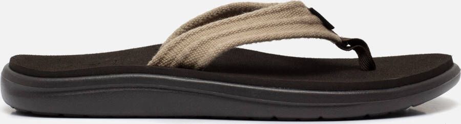 Teva M Voya Canvas Flip Heren Slippers Zwart Zand