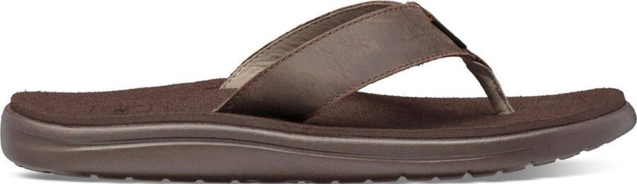 Teva Voya Flip Leather teenslippers heren donker bruin - Foto 1